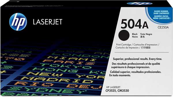 Original HP 504A CE250A Black Toner