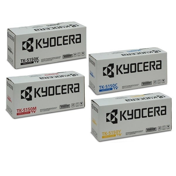 Kyocera TK-5150 Toner Set für 6035 M6535 P6035 (Schwarz, Cyan, Magenta, Yellow)